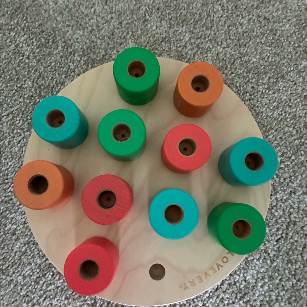 Lovevery Colorful Wooden Peg Toy